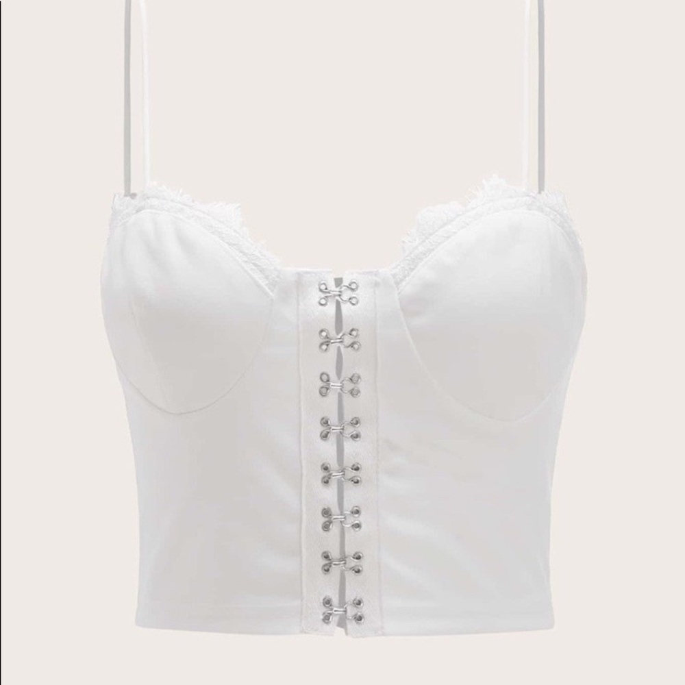 cute hook and eye cami bustier top
